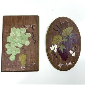 Hand painted Wooden Wall Hanging Decor Fruit